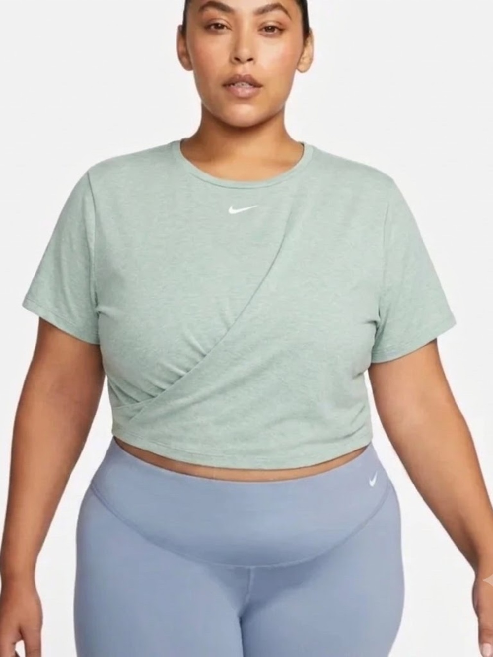 Nike Women's Dri-FIT One Luxe Twist Cropped Oversized Fit Short-Sleeve Top